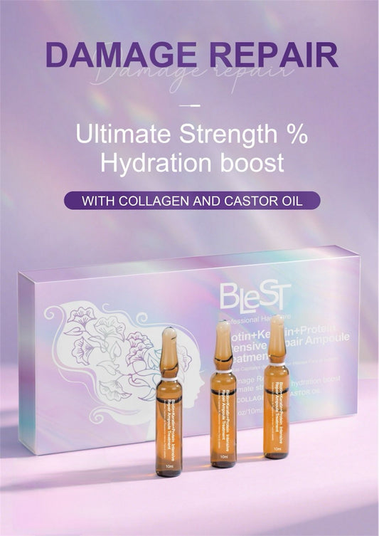 BLEST Biotin + Keratin + Protein Intensive Repair Ampoule Treatment