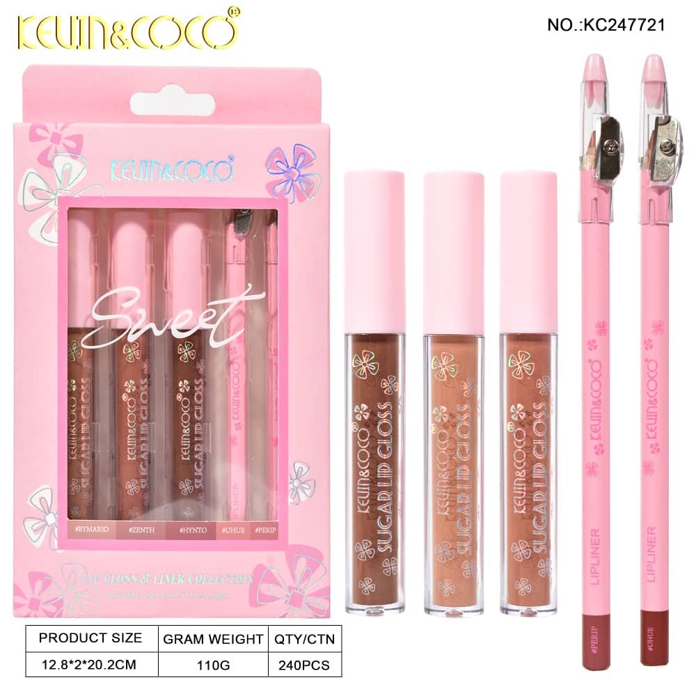 KEVIN&COCO Lipgloss & Liner Collection / 6set Diplay