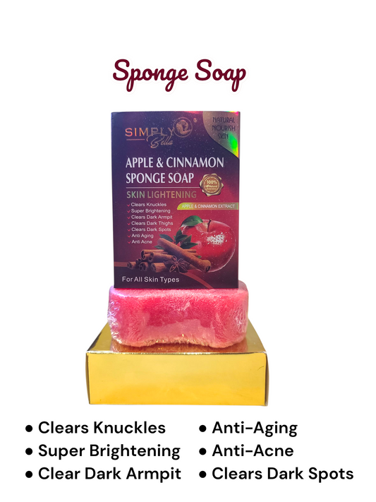 SIMPLY BELLA Sponge Soap | Apple & Cinnamon| 12pcs Display