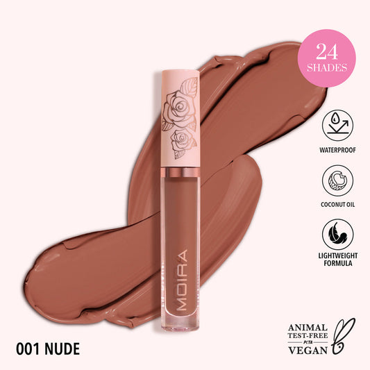 MOIRA - Lip Divine Liquid Lipstick (001, Nude) (LDV001)