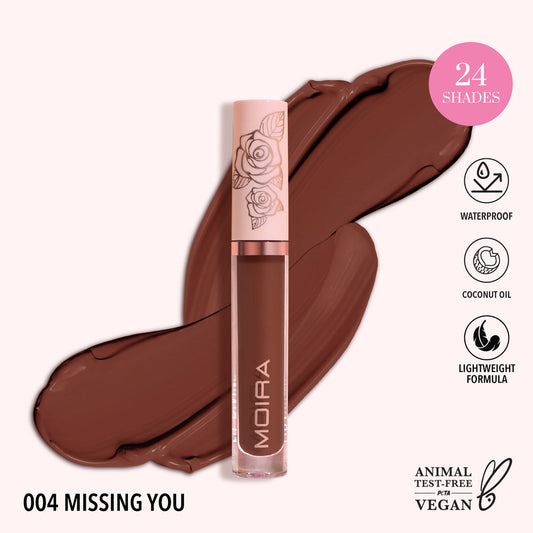 MOIRA - Lip Divine Liquid Lipstick (004, Missing You) (LDV004)