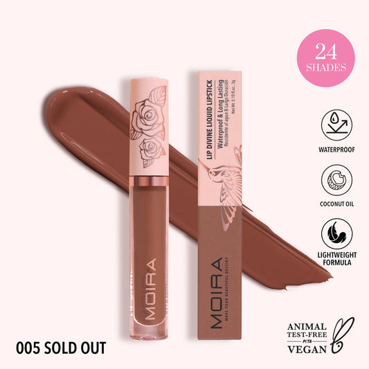 MOIRA - Lip Divine Liquid Lipstick (005, Sold Out) (LDV005)