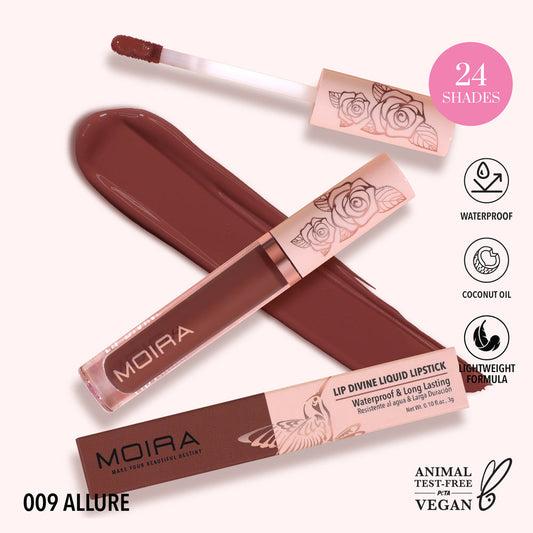 MOIRA - Lip Divine Liquid Lipstick (009, Allure) (LDV009)