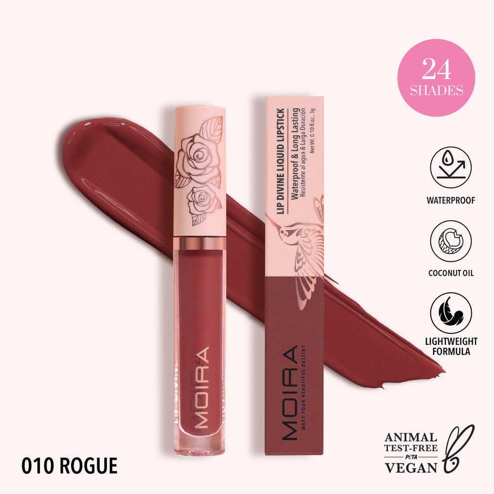 MOIRA - Lip Divine Liquid Lipstick (010, Rogue) (LDV010)