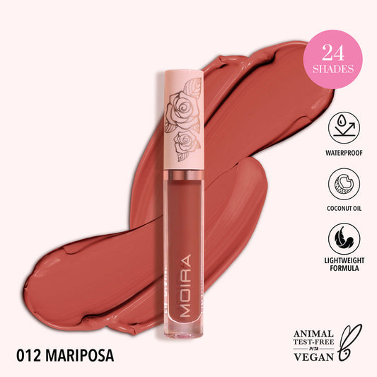 MOIRA - Lip Divine Liquid Lipstick (012, Mariposa) (LDV012)