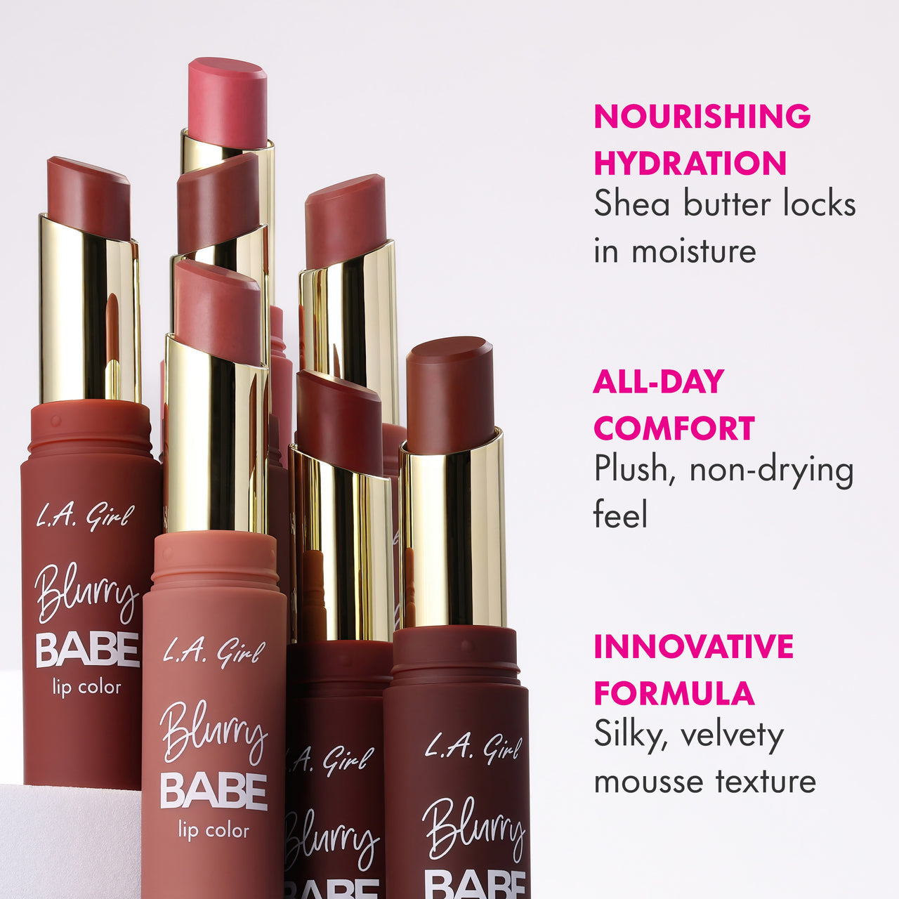 LA GIRL Soft Matte Blurring BABE Lip Color / 45pcs Display