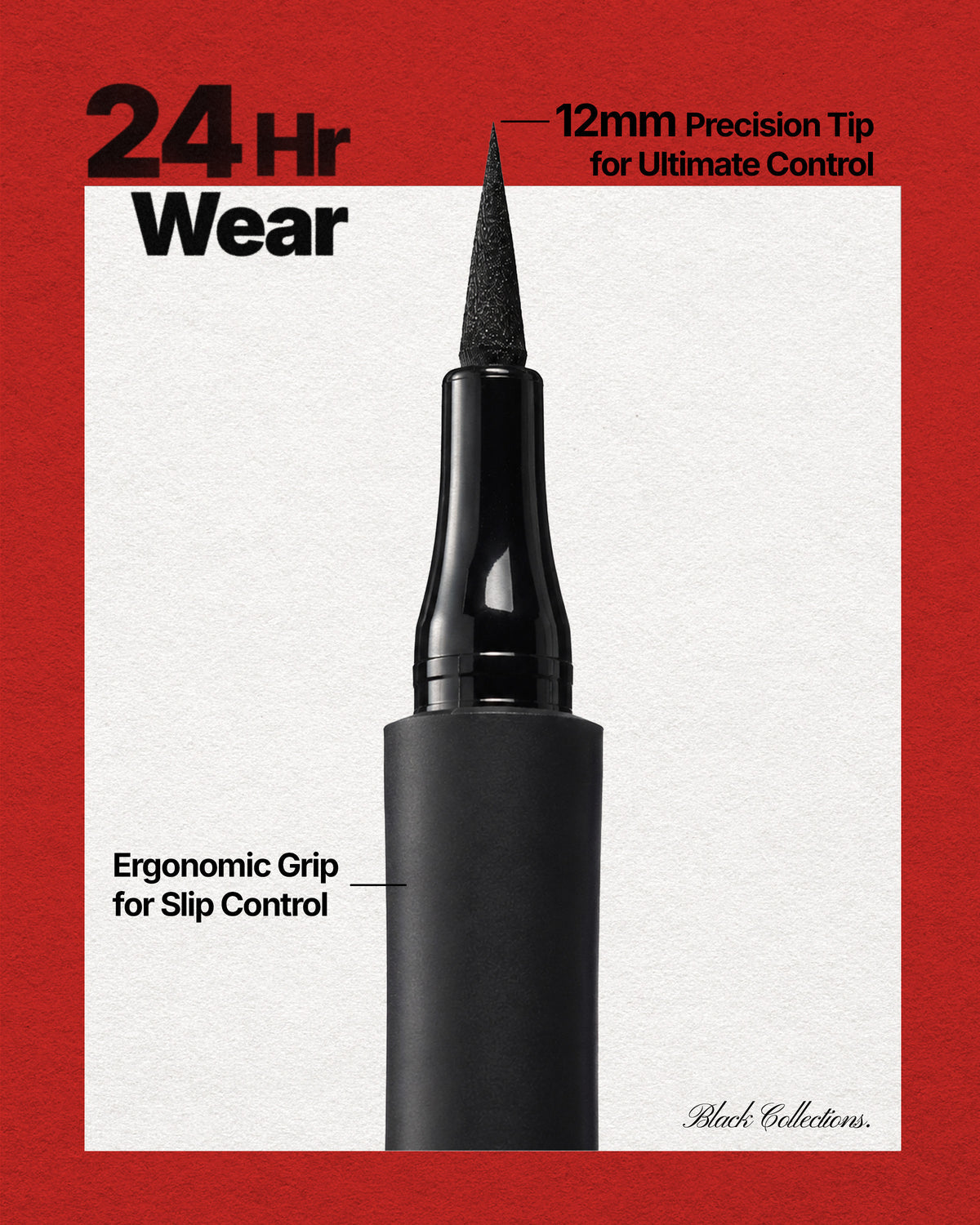 MOIRA 24hr Pro Tip Ink Liner (001 Black) / 3pcs pack