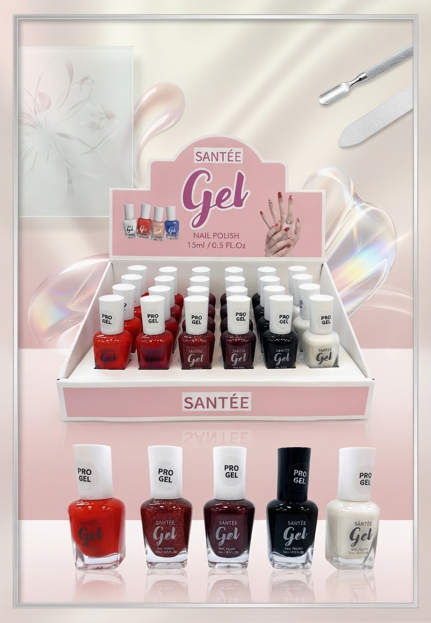 SANTEE Gel Nail Polish / 24pcs Display