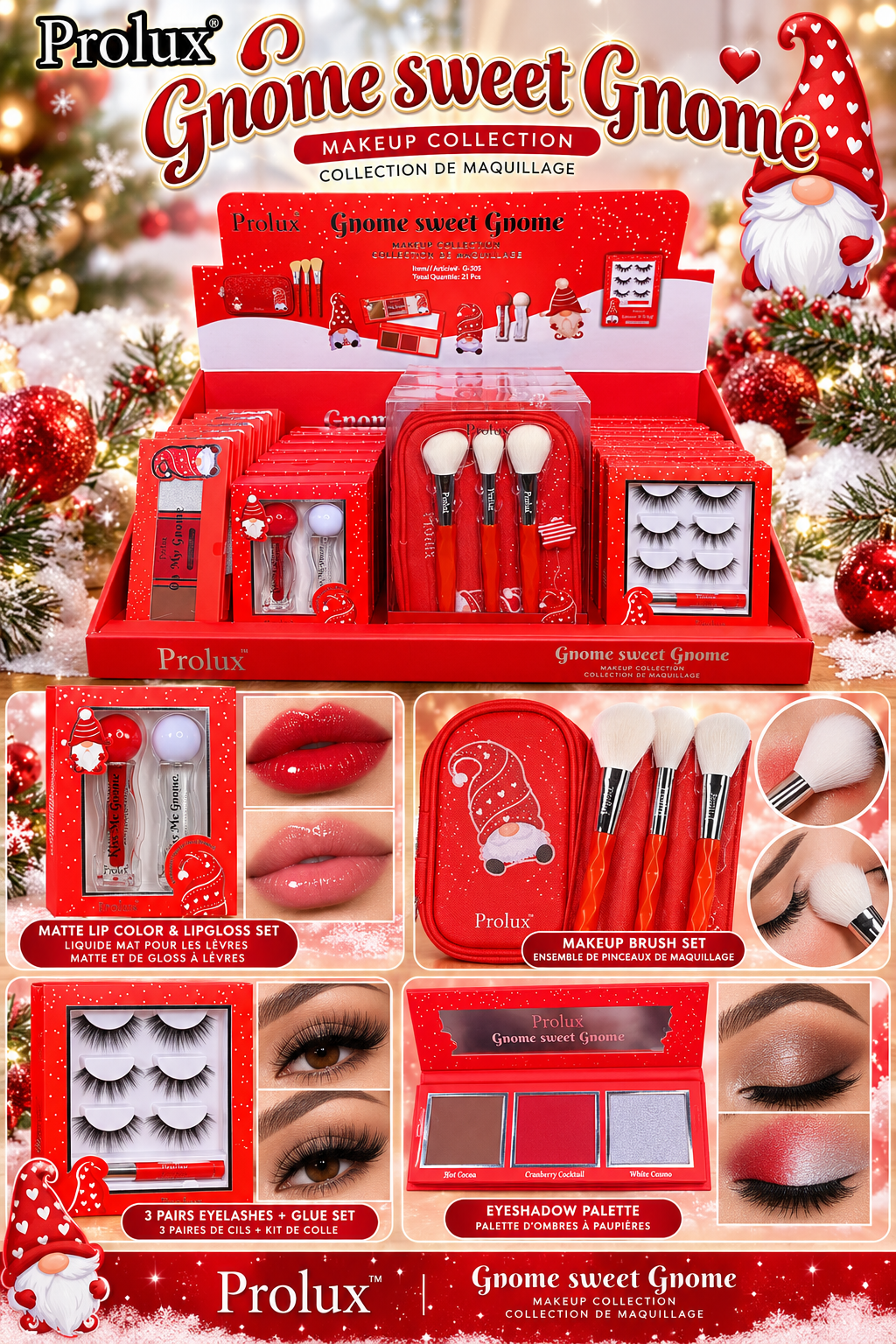 PROLUX Gnome Sweet Gnome Makeup Collection / 21 pcs Display