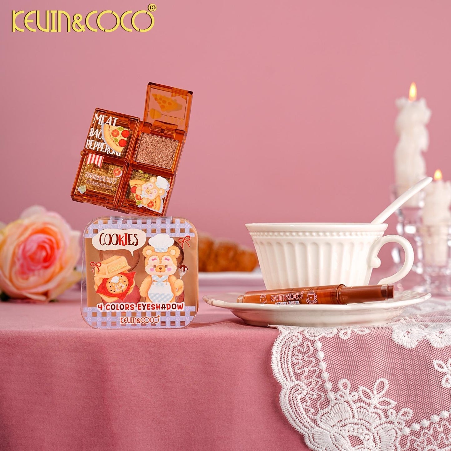 KEVIN&COCO Estimado set de maquillaje para cafetería