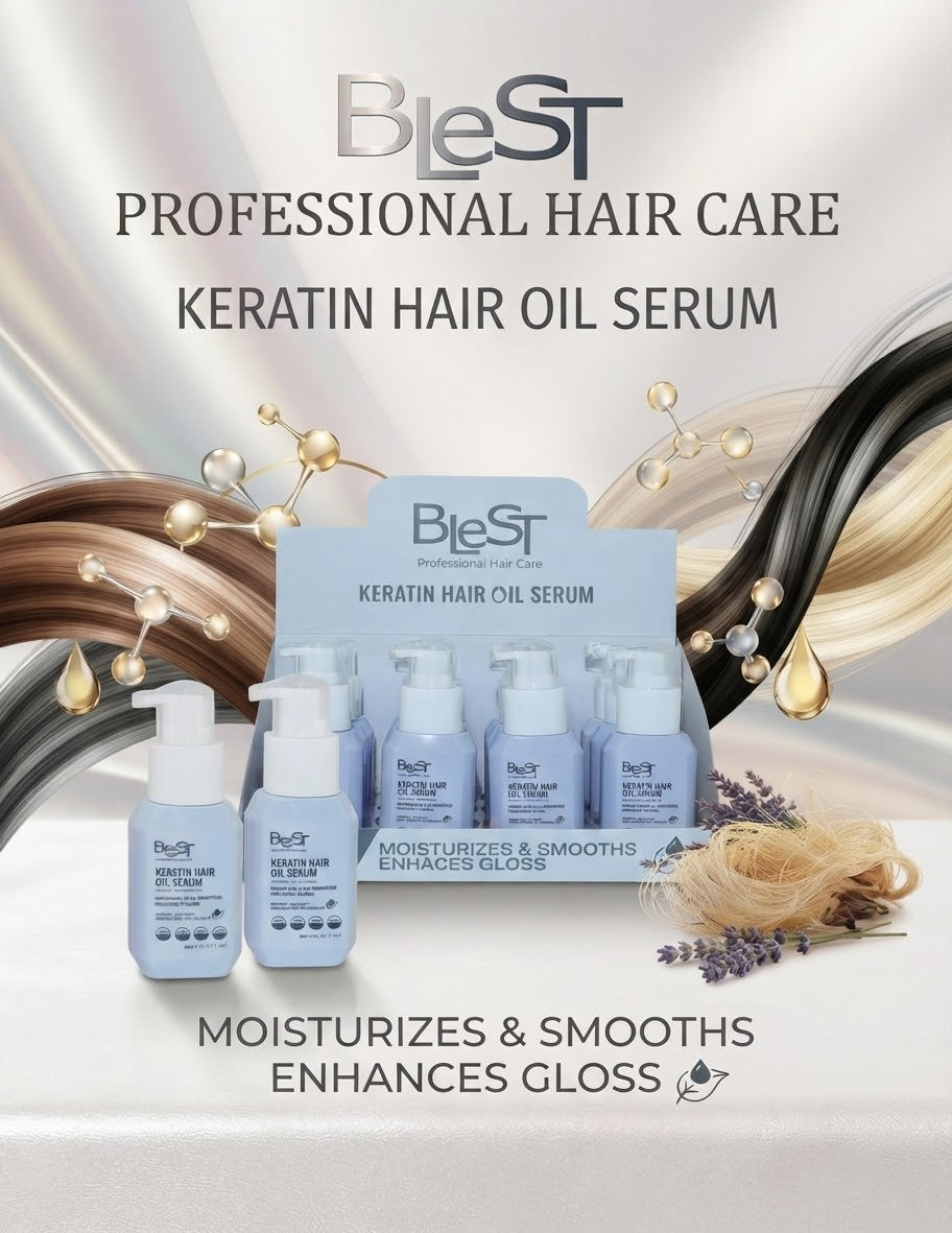 BLEST Keratin Hair Oil Serum / 12pcs Display