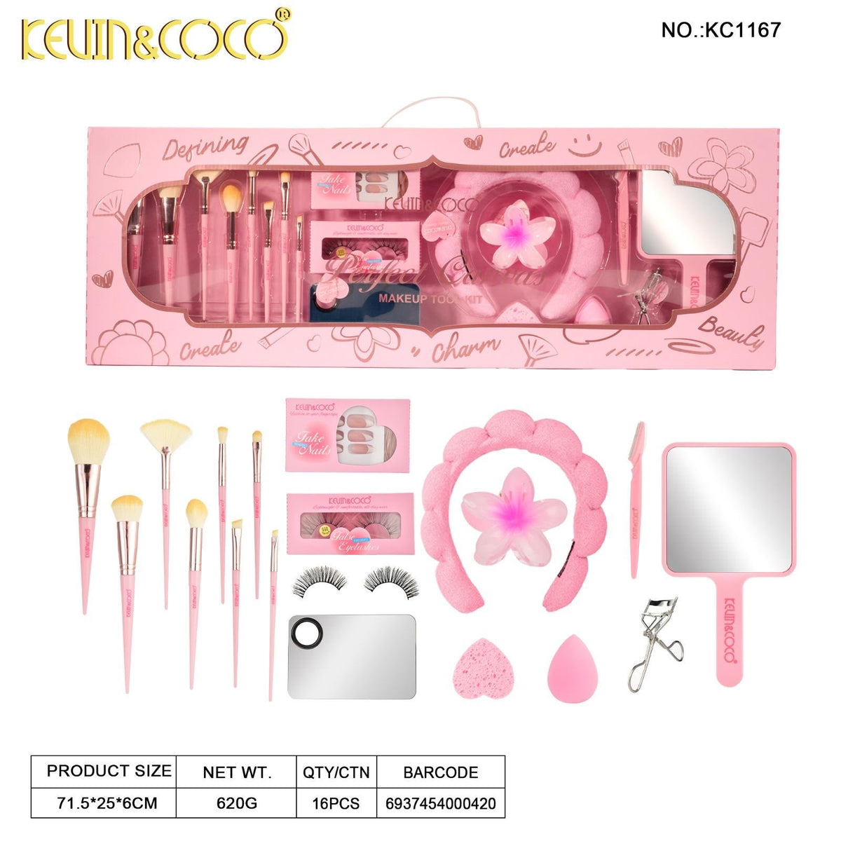 KEVIN&COCO Perfect Essential Makeup Tool Set