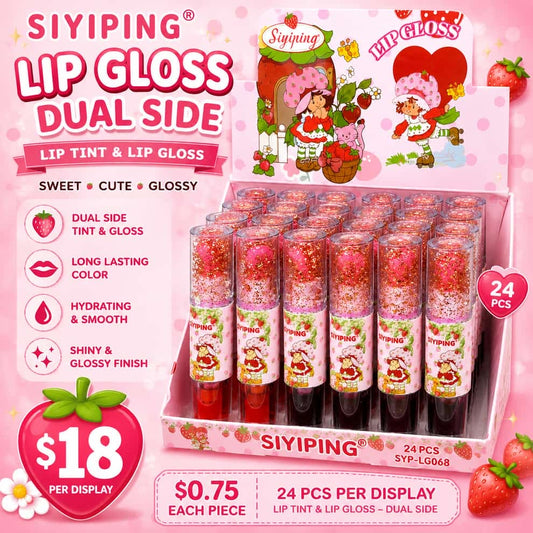 SIYIPING Lip Gloss Dual Side / 24pcs Display