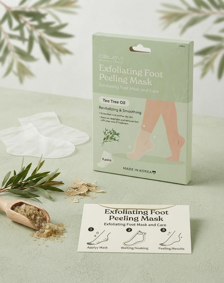 CELAVI 3pk Exfoliating Foot Peeling Mask - Tea Tree