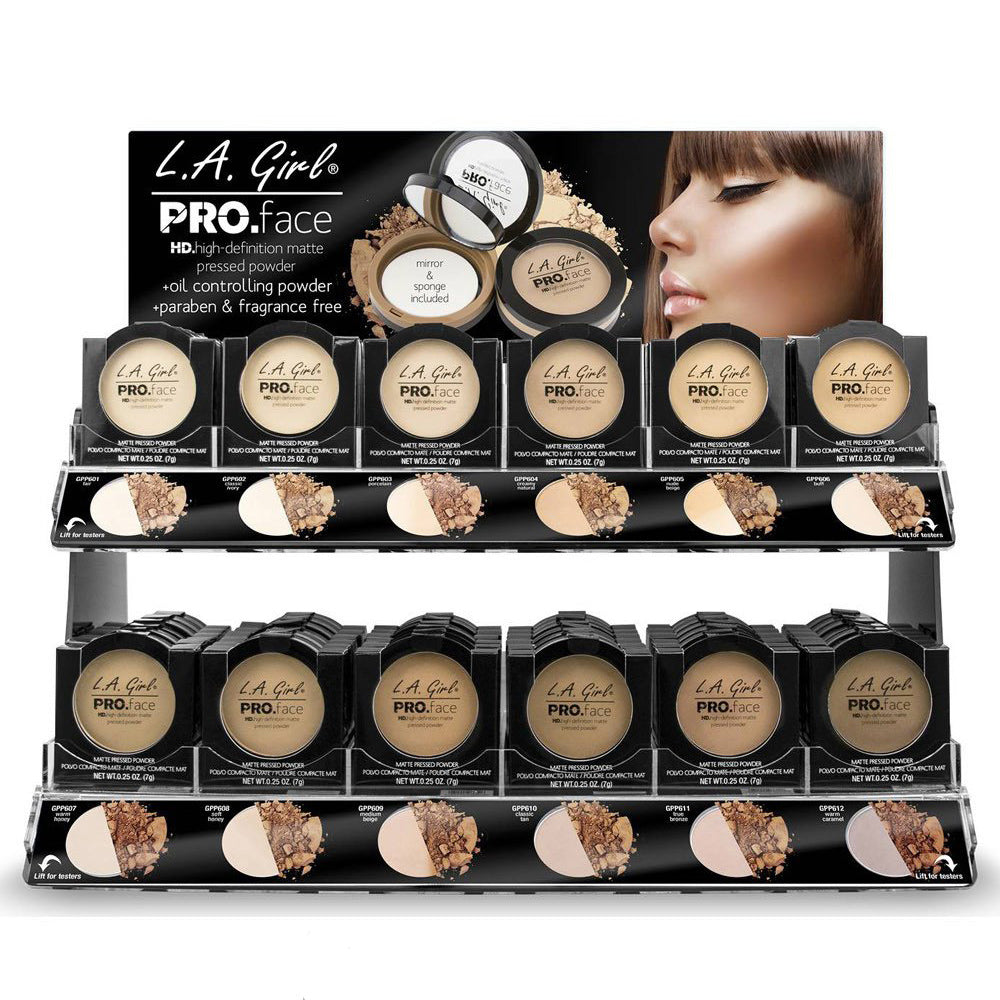 LA GIRL GCD198.1 PRO Face Powder Pressed Powder w/ Display / 144pcs Display