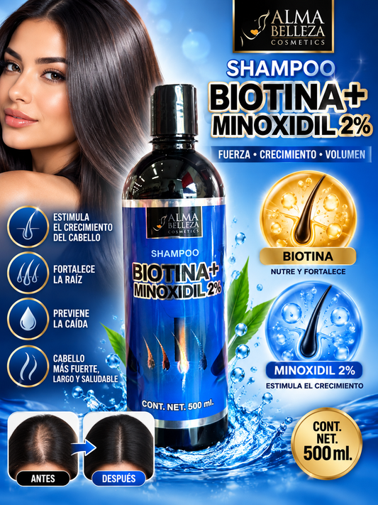 ALMA BELLEZA Biotin + Minoxidil 2% Shampoo 500ml