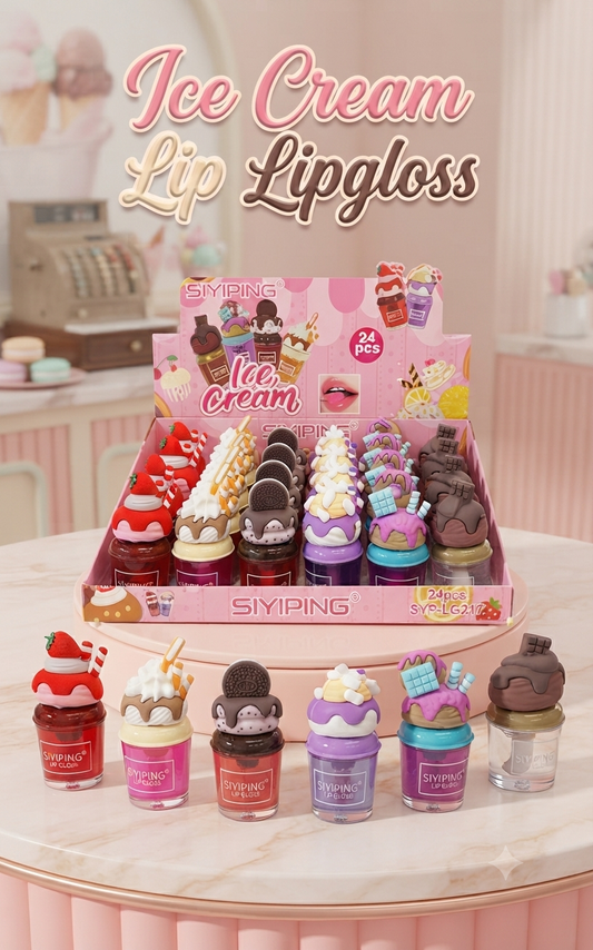 SIYIPING Ice Cream Lip Gloss / 24 Display