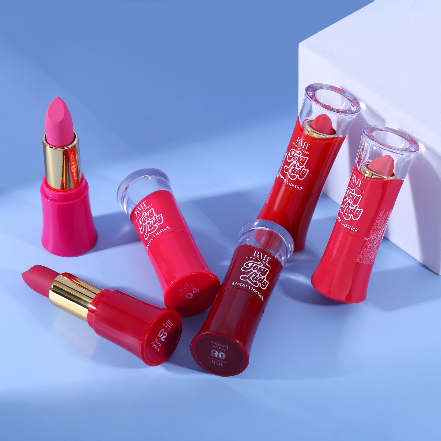 ROMANTIC BEAUTY Foxy Lady Matte Lipstick / 24pcs Display