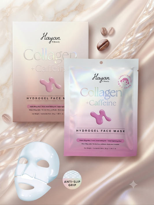HAYAN Hydrogel Face Mask Collagen+Caffeine / 4pc Pack