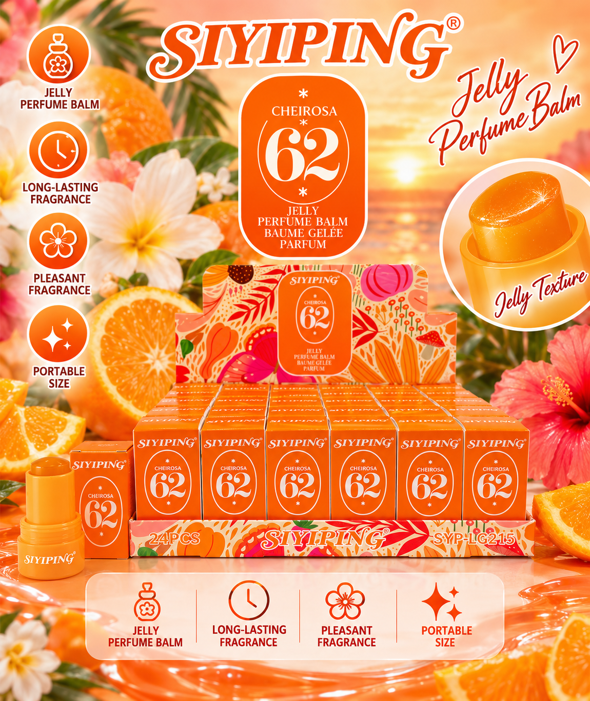 SIYIPING Jelly Perfume Balm 68 / 24pcs Display