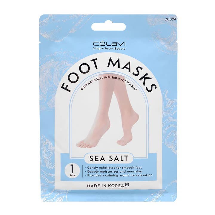 CELAVI Foot Masks Sea Salt | 24 pack Display