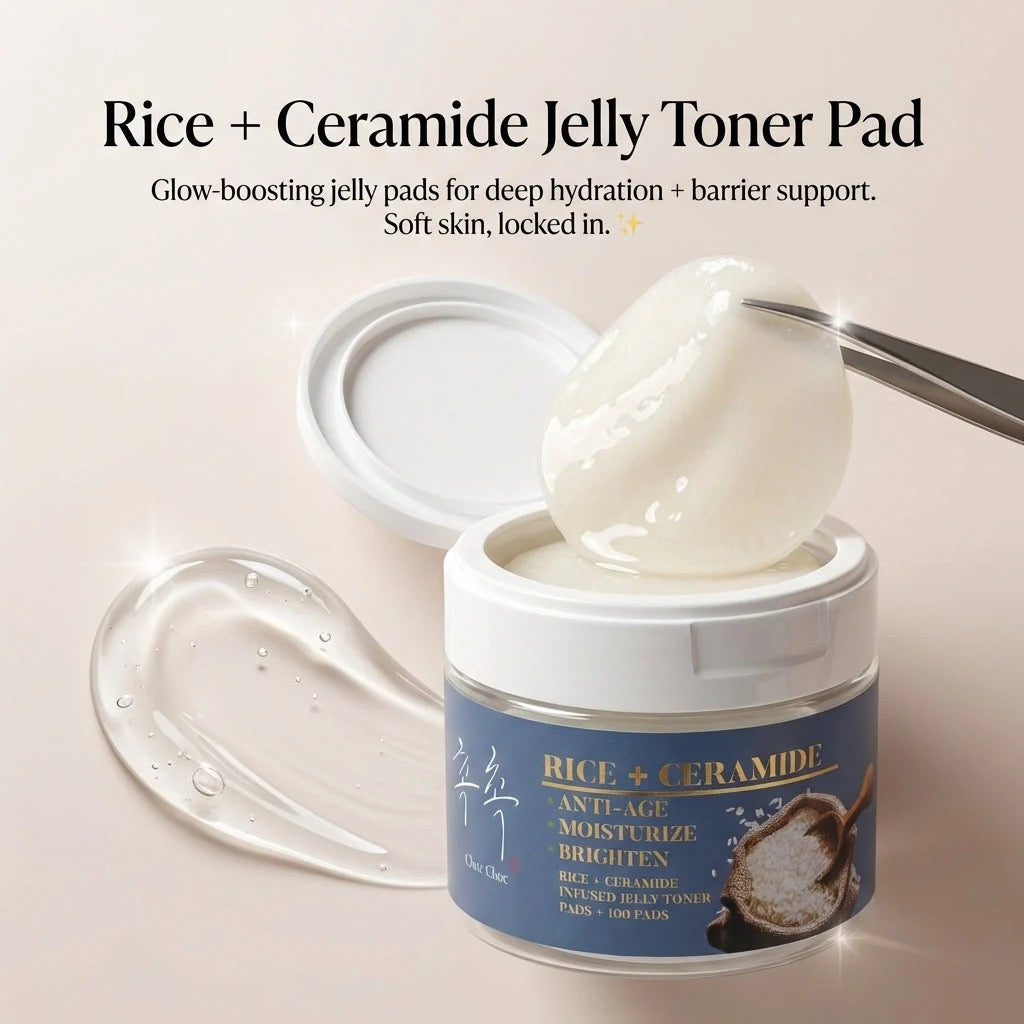 CHOC CHOC RICE + CERAMIDE (Jelly Toner Pads) / 3pcs pack