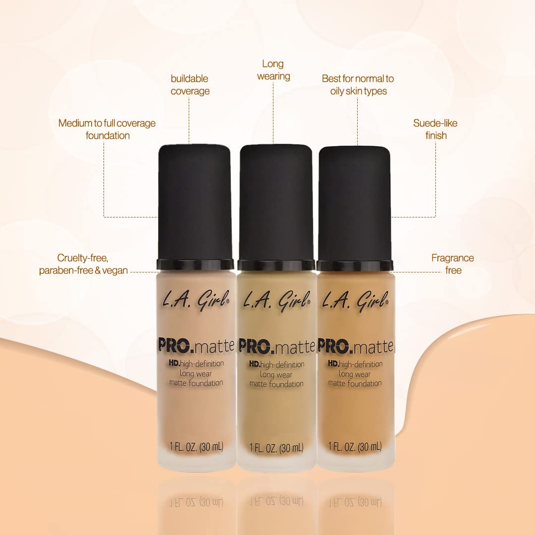 LA GIRL Pro Matte Foundation HD High Definition | Refills | 3pcs Box