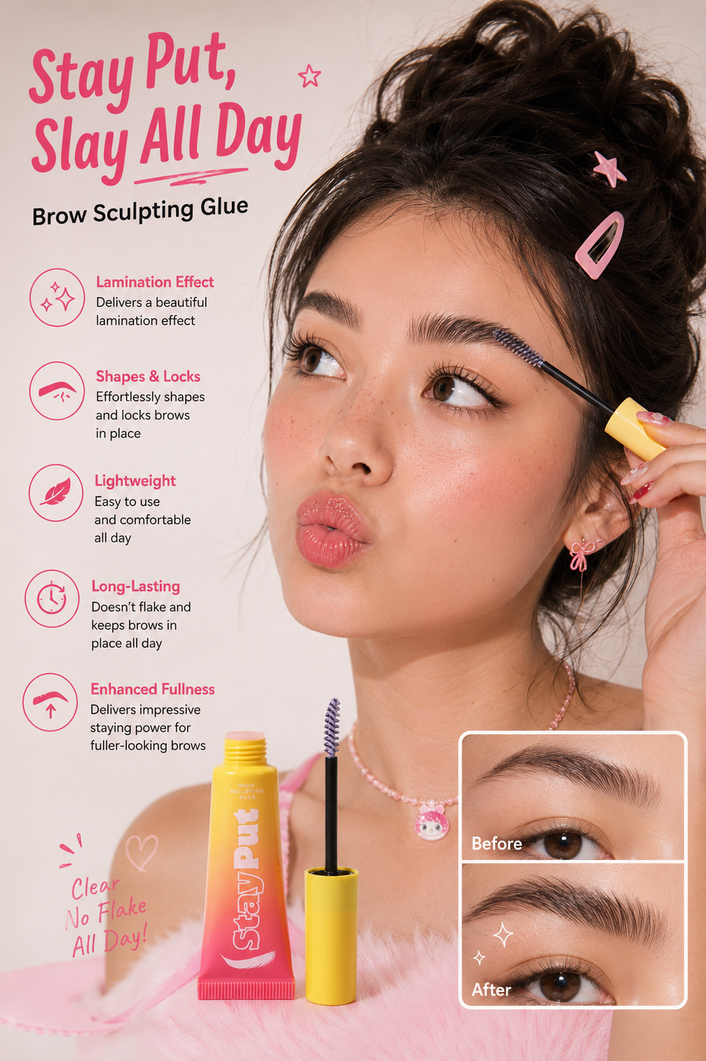 OZ LAB  Stay Put Brow Sculpting Glue / 24pcs Display