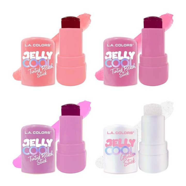 LA COLORS - Jelly Cool - Cooling Water Jelly Stain & Glitter Stick #CPD820B / 24pcs Display