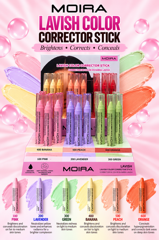MOIRA Lavish Color Corrector Stick w/ Display / 30pcs Display + Tester