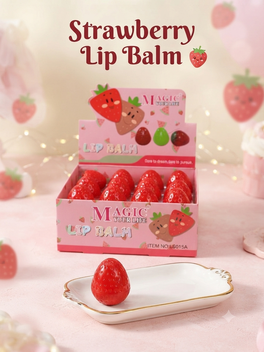MAGIC Strawberry Lip Balm / 12pcs Display