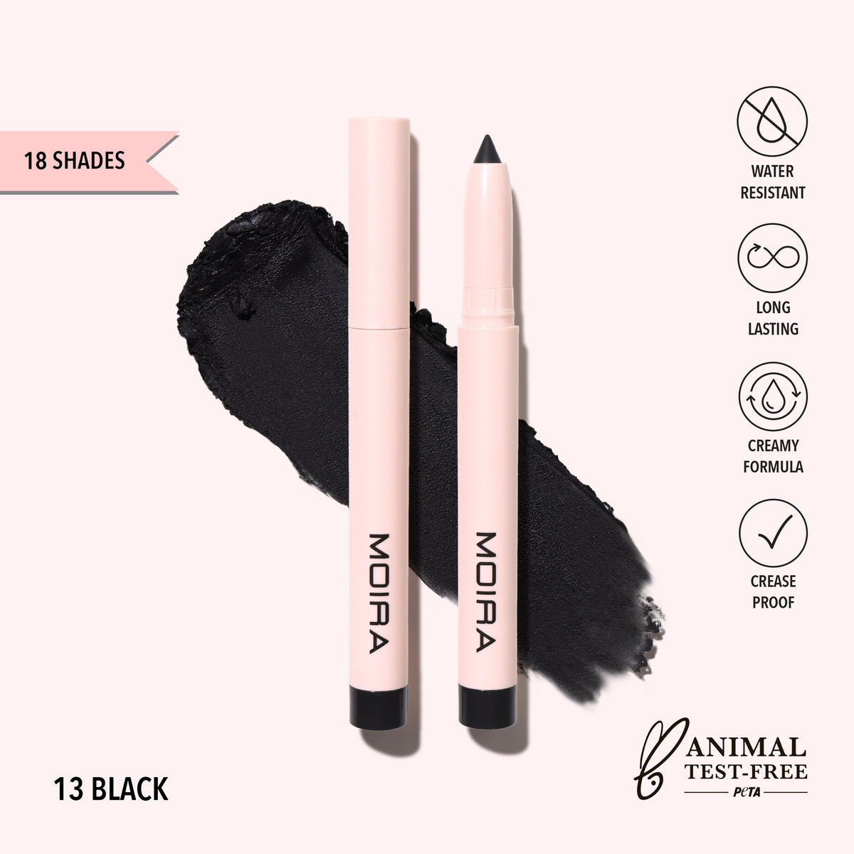 MOIRA 24hr Ultimate Black liner Collection / 36pcs Display + Tester