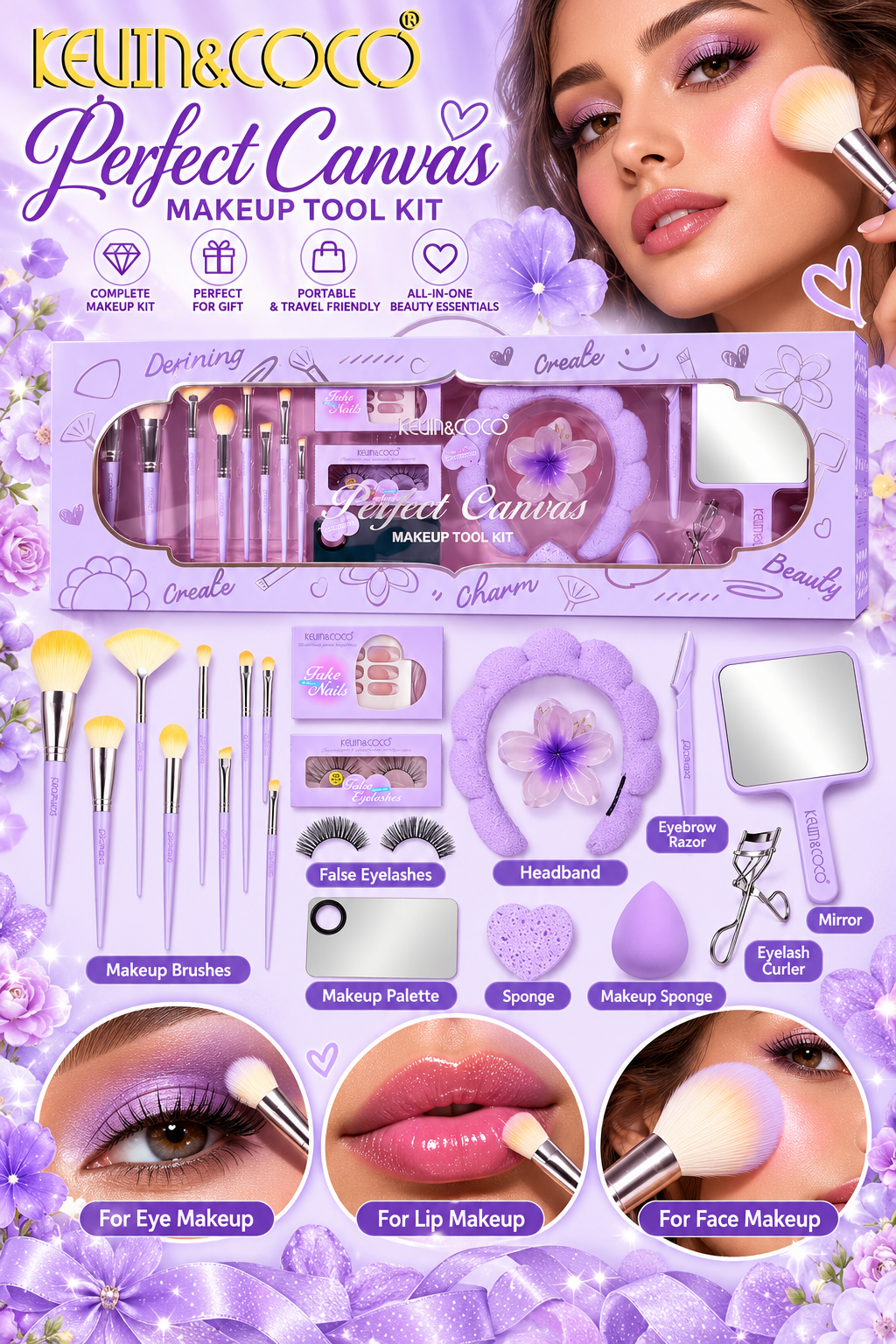 KEVIN&COCO Perfect Canvas Makeup Tool Set