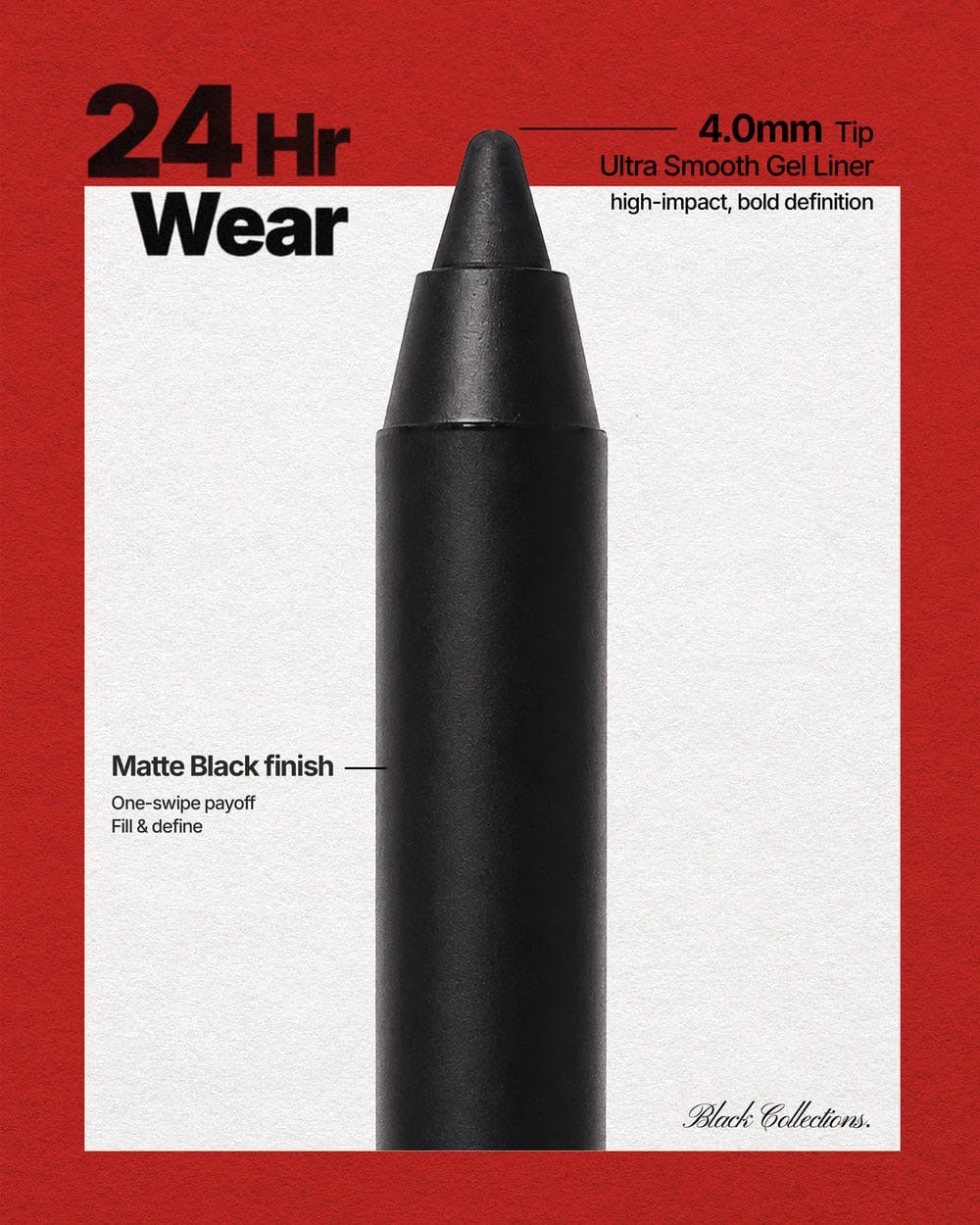 MOIRA 24hr Ultimate Black liner Collection / 36pcs Display + Tester