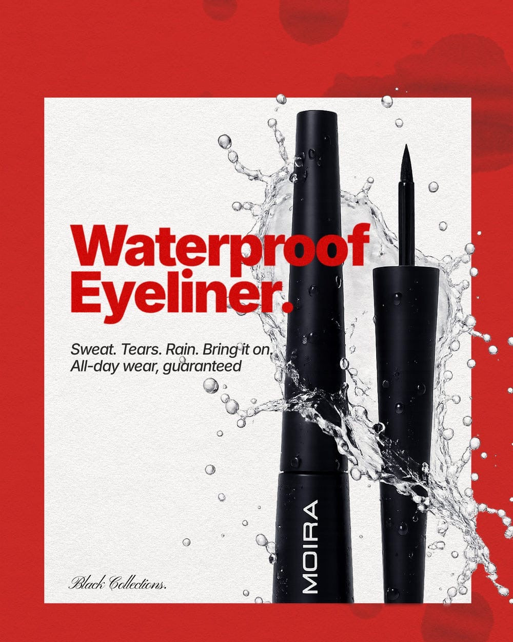MOIRA 24hr Ultimate Black liner Collection / 36pcs Display + Tester