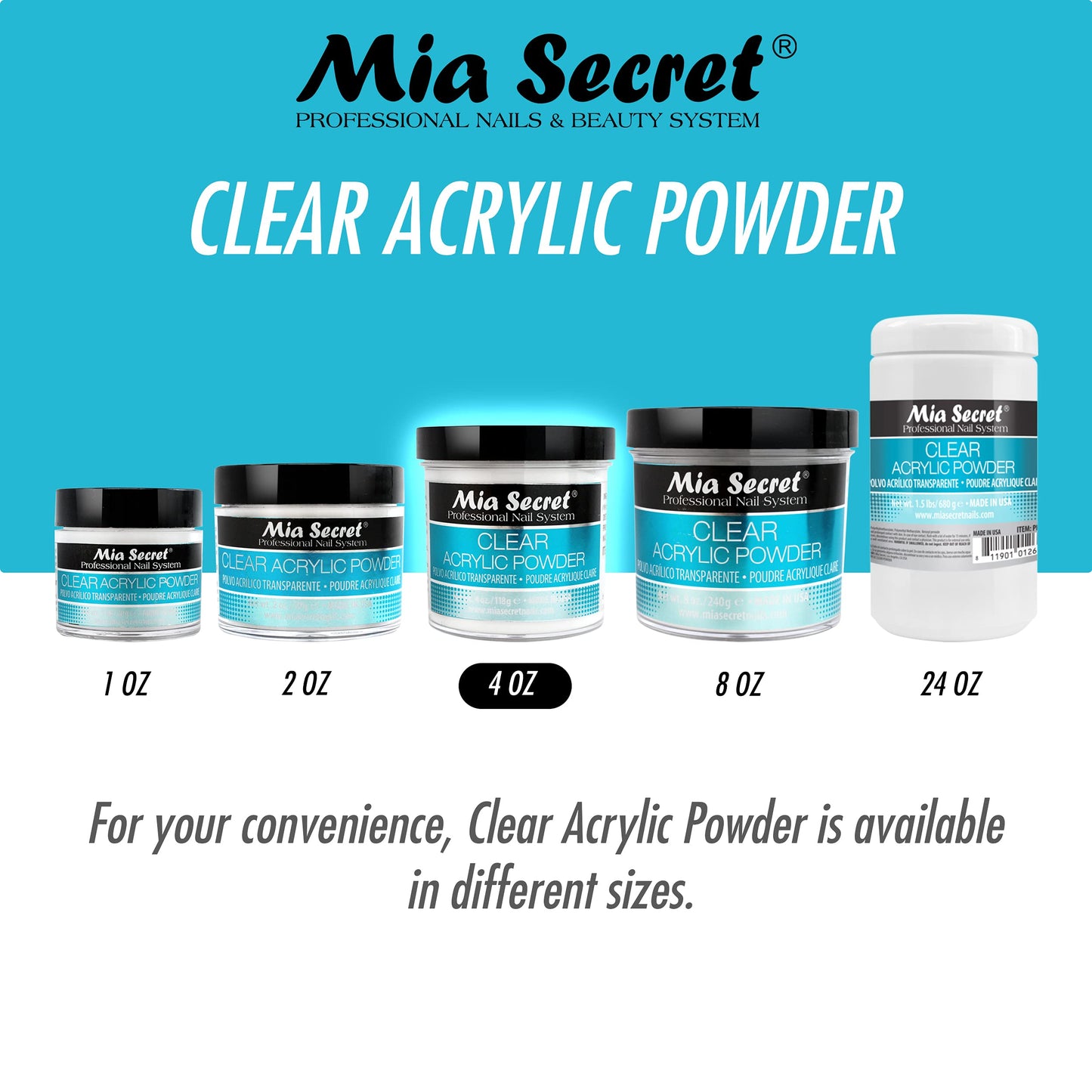 MIA SECRET - CLEAR ACRYLIC POWDER - PL430-C