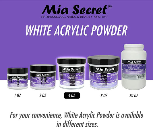 MIA SECRET - WHITE ACRYLIC POWDER - PL440-W