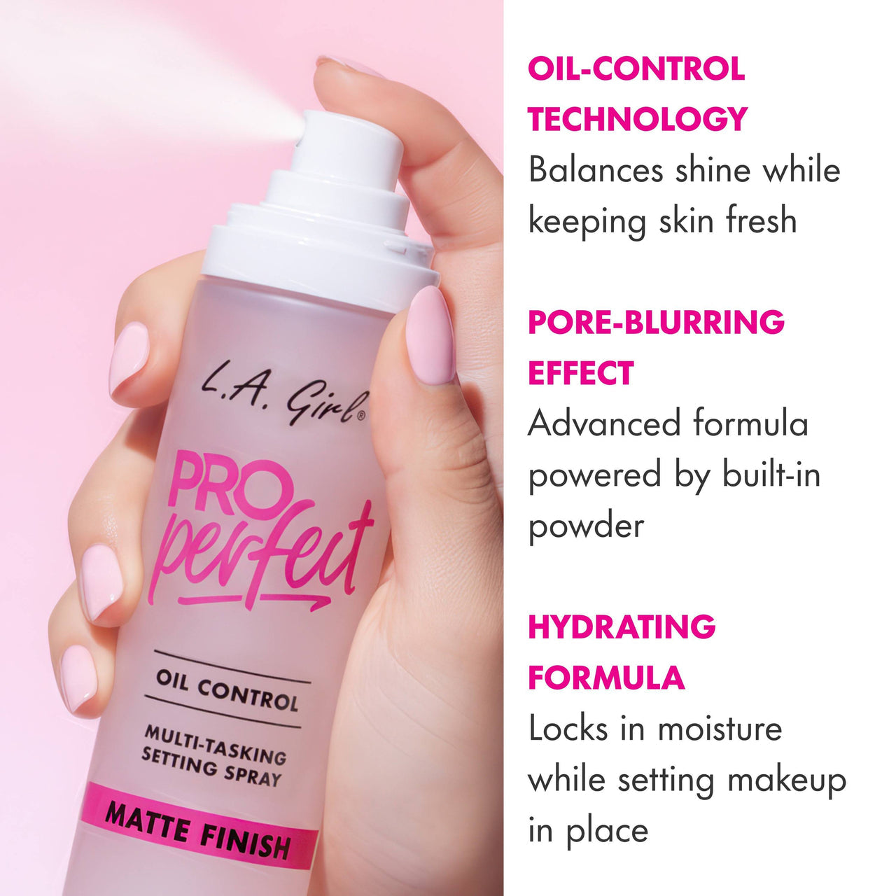 LA GIRL Pro Perfect Oil Control Matte Finish Setting Spray / 12pcs Display