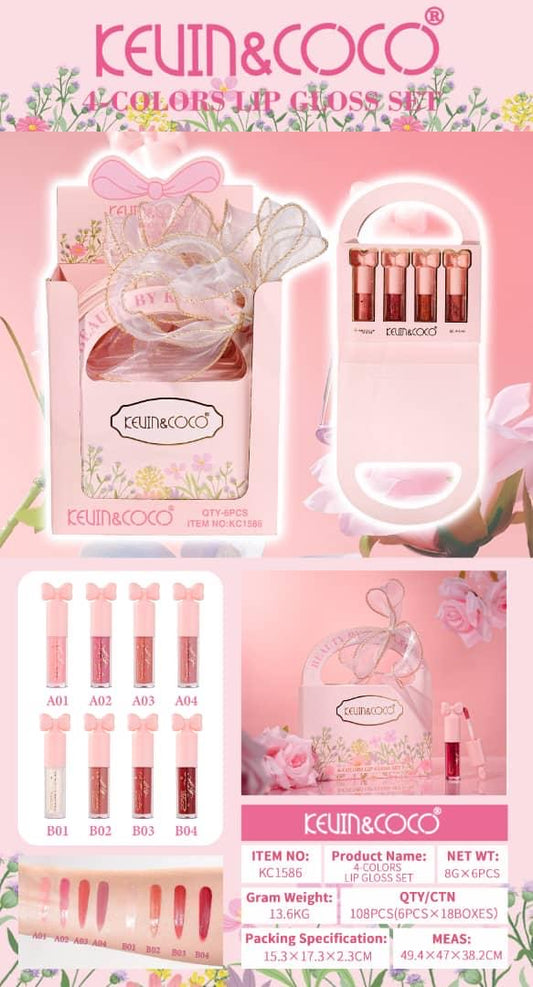 KEVIN&COCO LipGloss Set / 6 Set Display