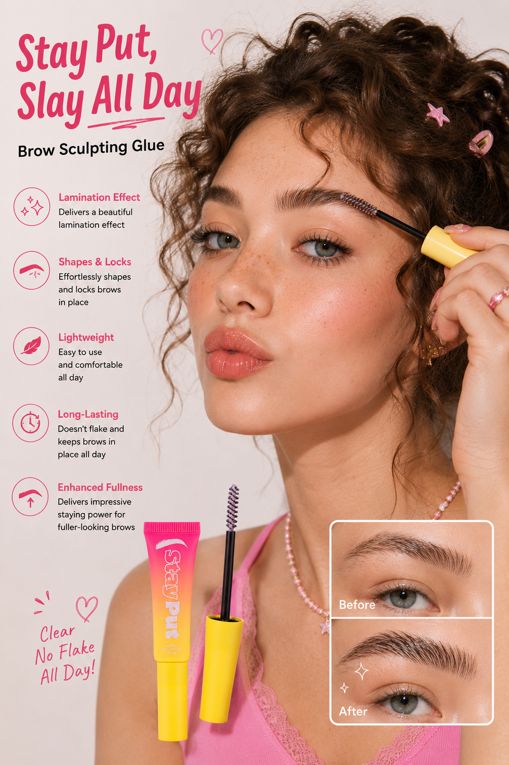 OZ LAB  Stay Put Brow Sculpting Glue / 24pcs Display