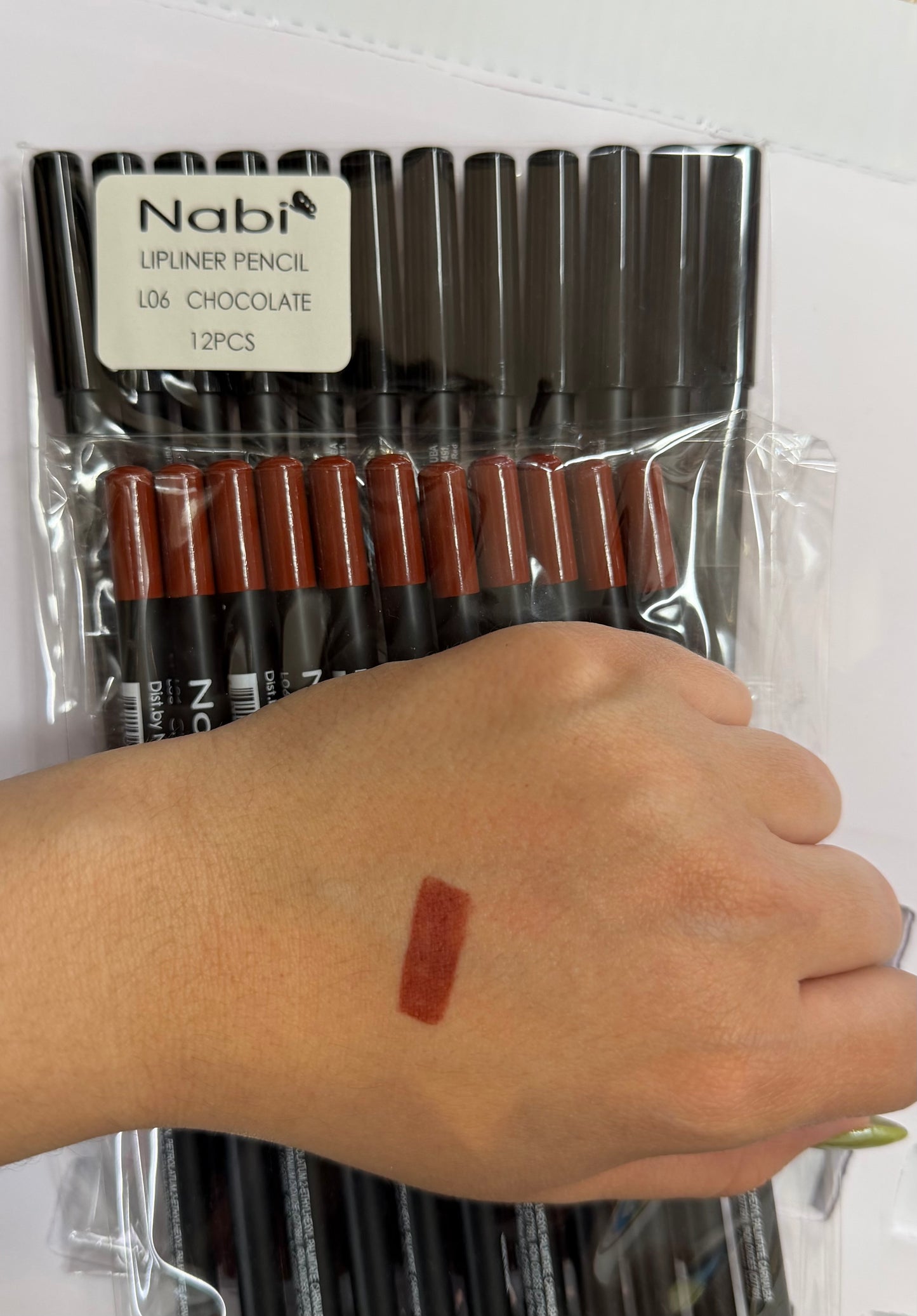 Lápiz delineador de labios NABI / Paquete de 12 unidades