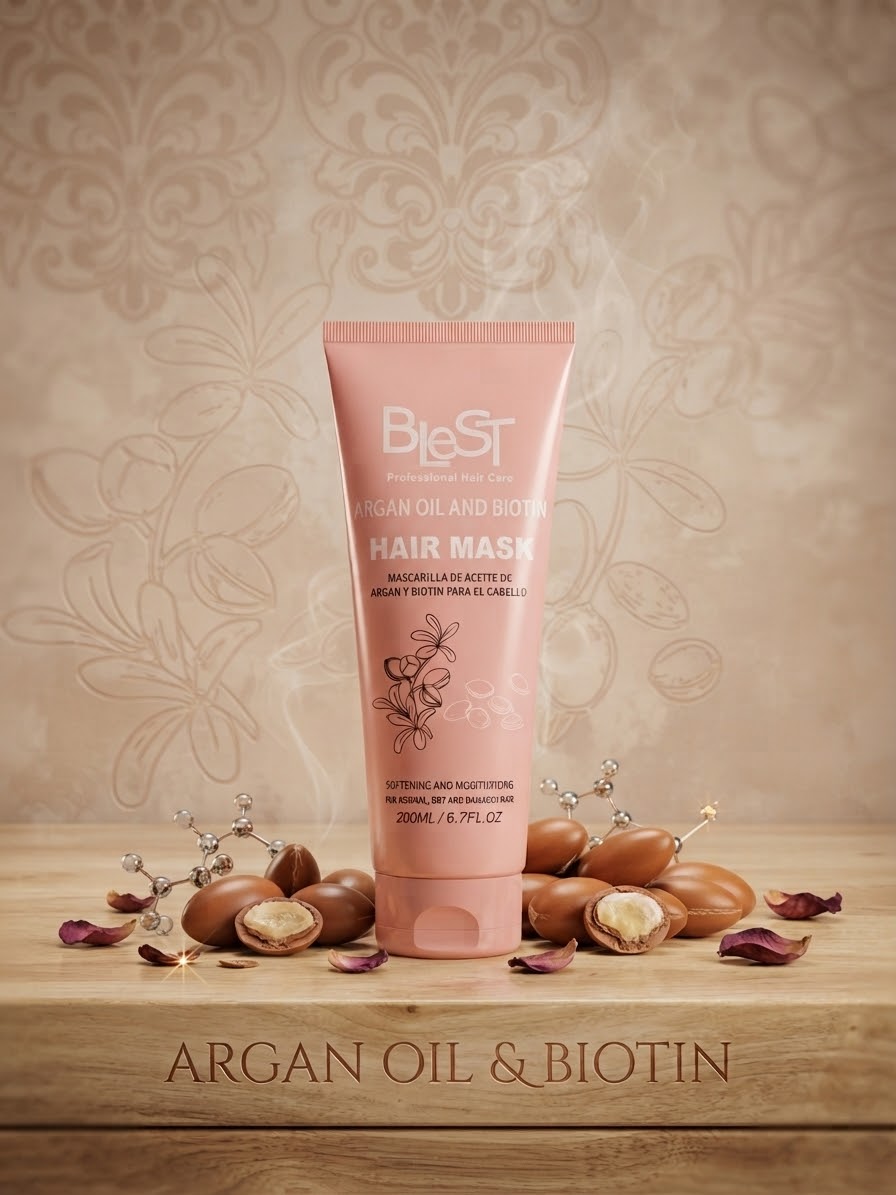 BLEST Hair Mask - Argan Oil & Biotin / 3pcs Pack