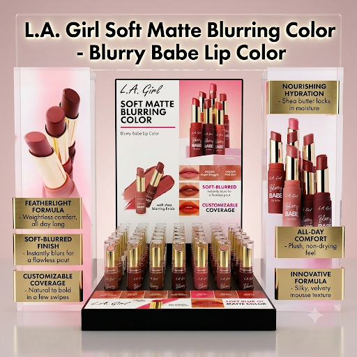 LA GIRL Soft Matte Blurring BABE Lip Color / 45pcs Display