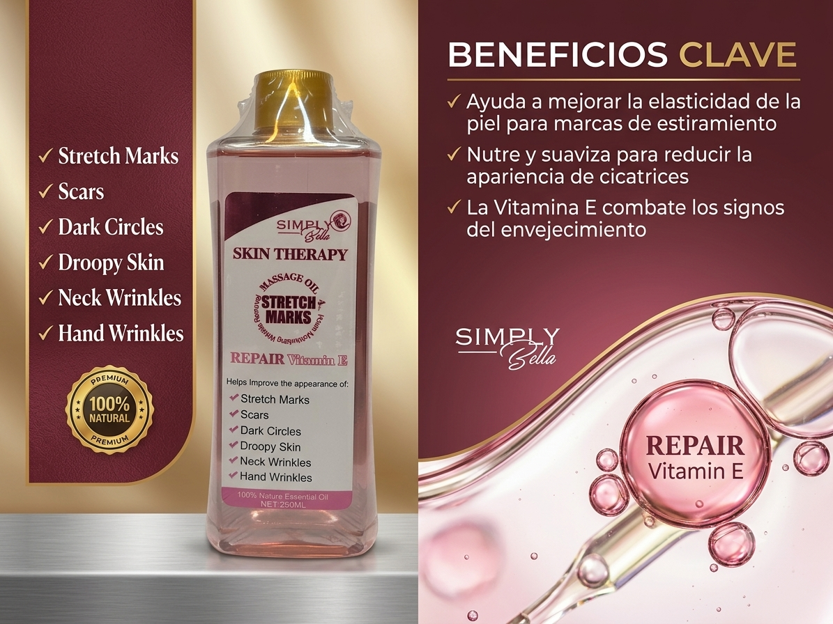 SIMPLY BELLA Skin Therapy Massage Oil 250ml / 6pcs pack
