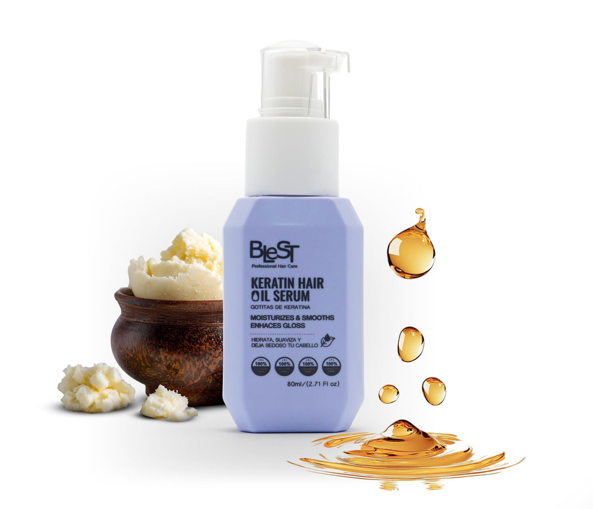BLEST Keratin Hair Oil Serum / 12pcs Display