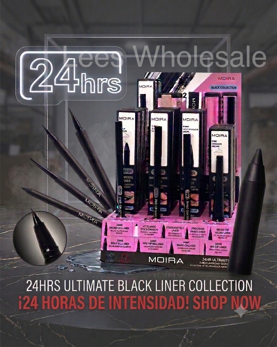 MOIRA 24hr Ultimate Black liner Collection / 36pcs Display + Tester