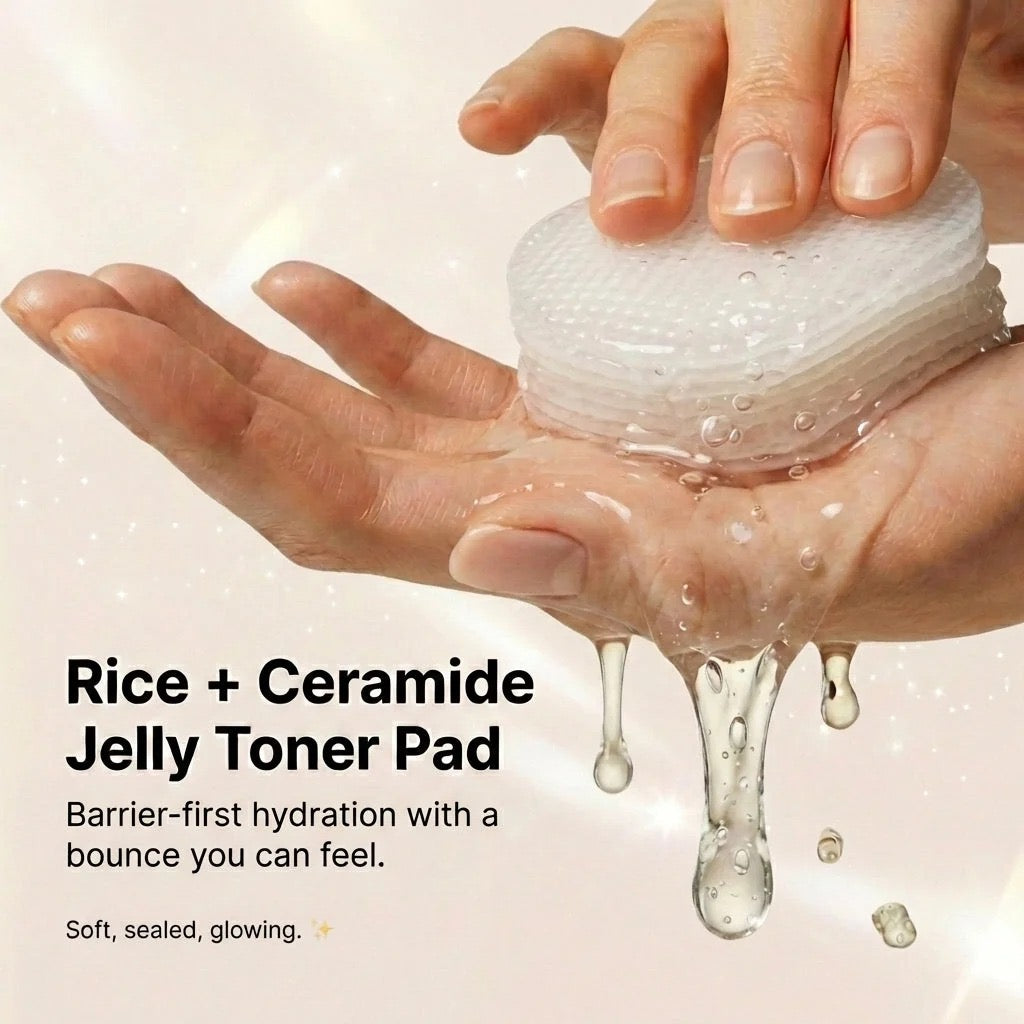 CHOC CHOC RICE + CERAMIDE (Jelly Toner Pads) / 3pcs pack