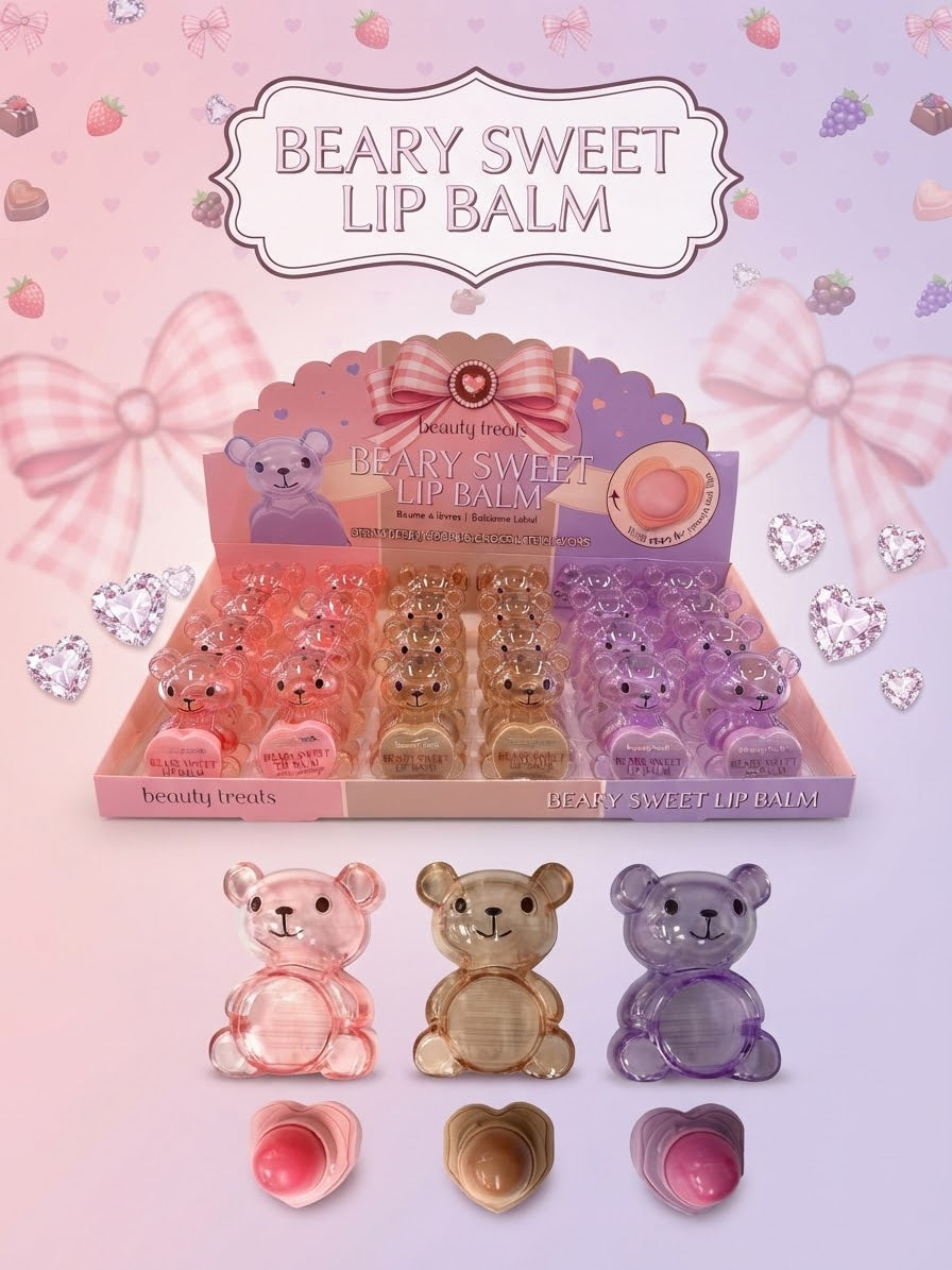 BEAUTY TREATY Beary Sweet Lip Balm / 24pcs Display