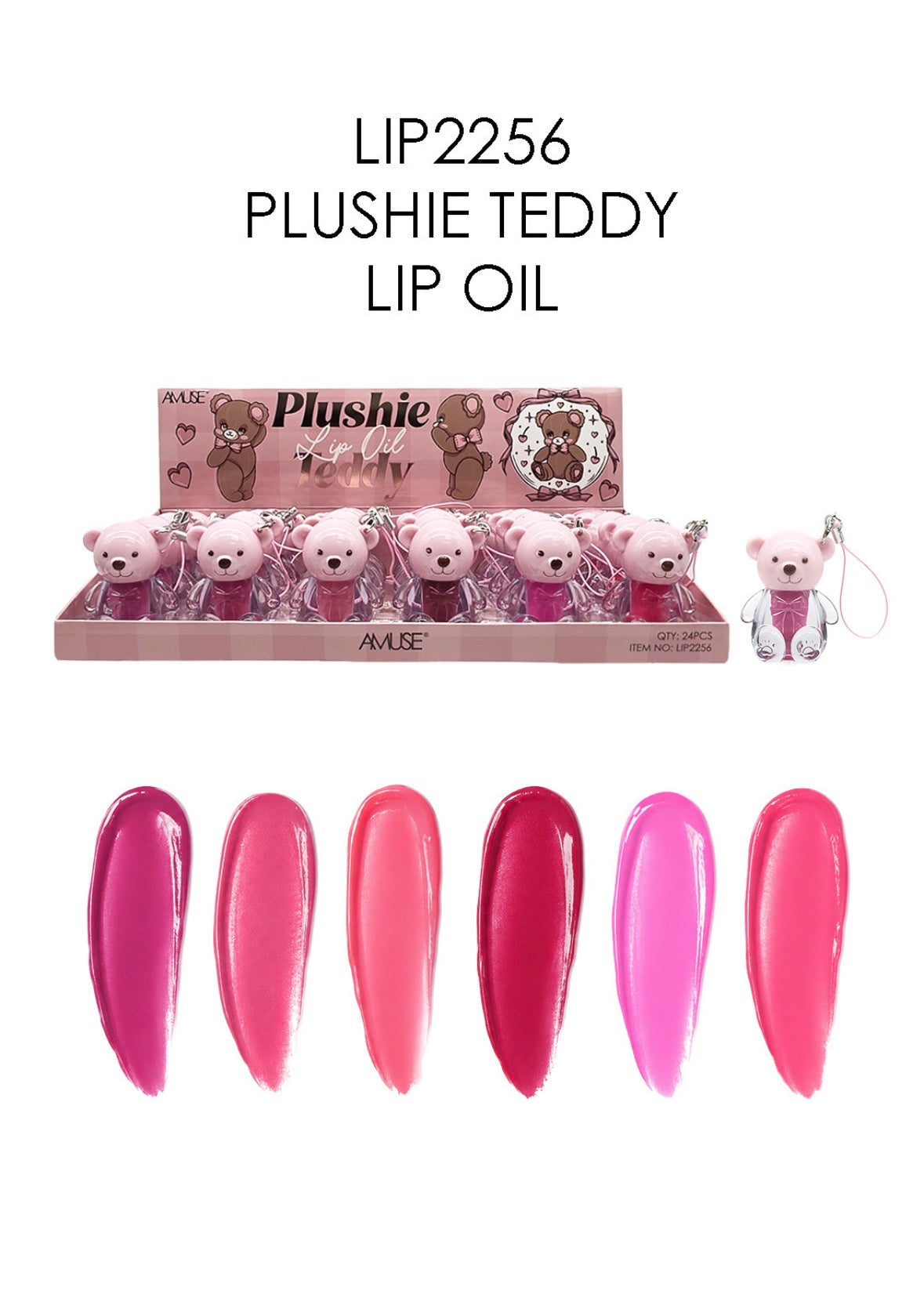 AMUSE Plushie Teddy Lip Oil / 12pcs Display