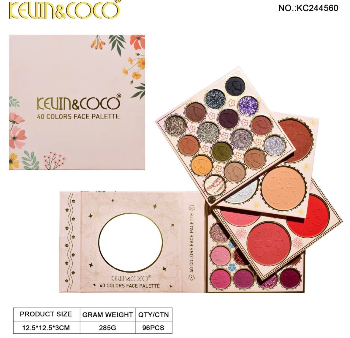 KEVIN&COCO 40 Colors Face Palette